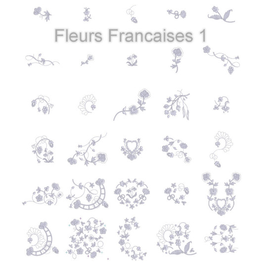 The Fleurs Françaises Collection embroidery designs