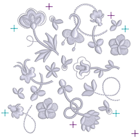 Fleurs Françaises embroidery designs