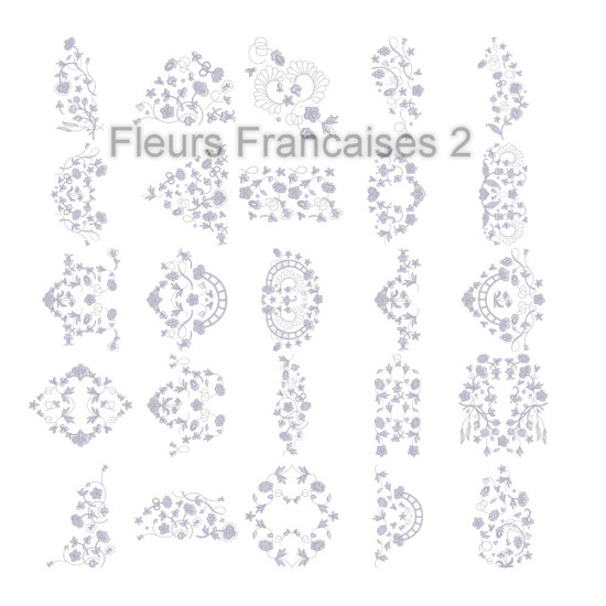 Fleurs Françaises embroidery designs