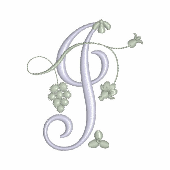 Fleurs Françaises Alphabet embroidery designs