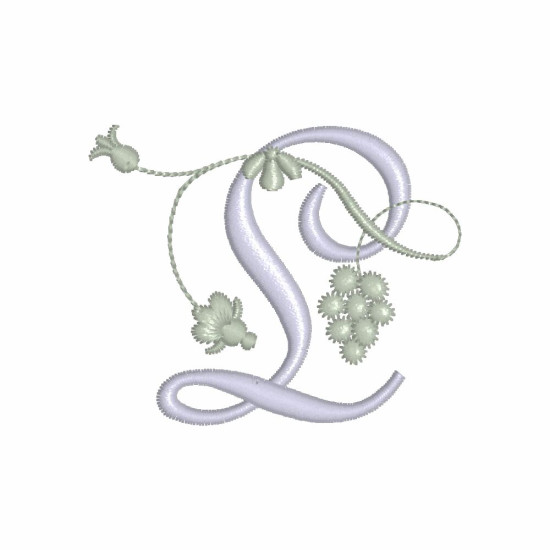 Fleurs Françaises Alphabet embroidery designs