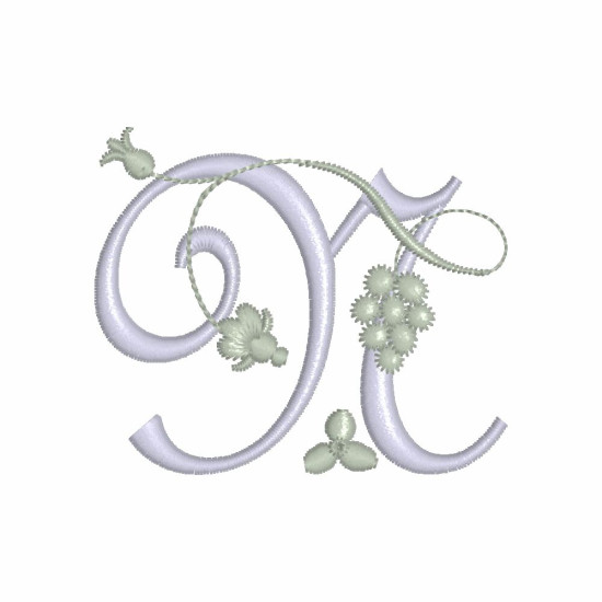 Fleurs Françaises Alphabet embroidery designs