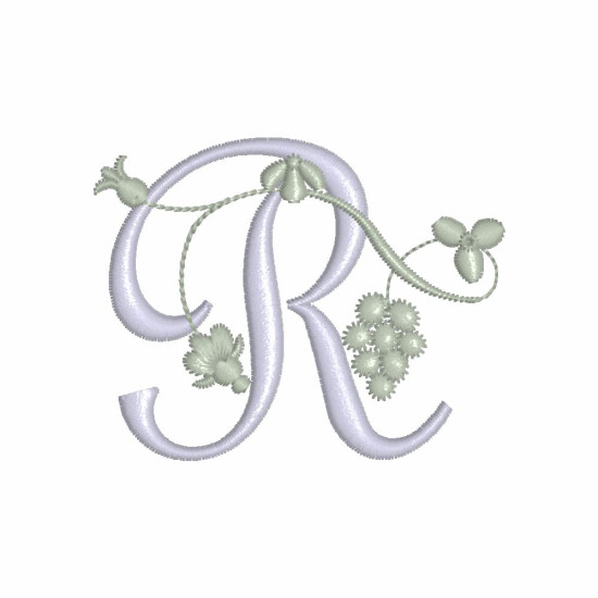 Fleurs Françaises Alphabet embroidery designs