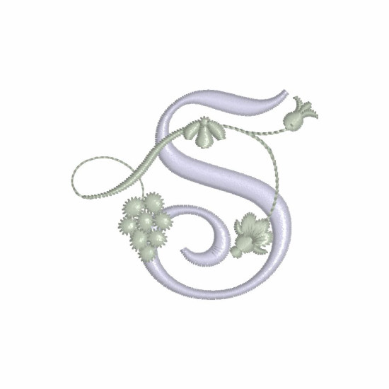 Fleurs Françaises Alphabet embroidery designs