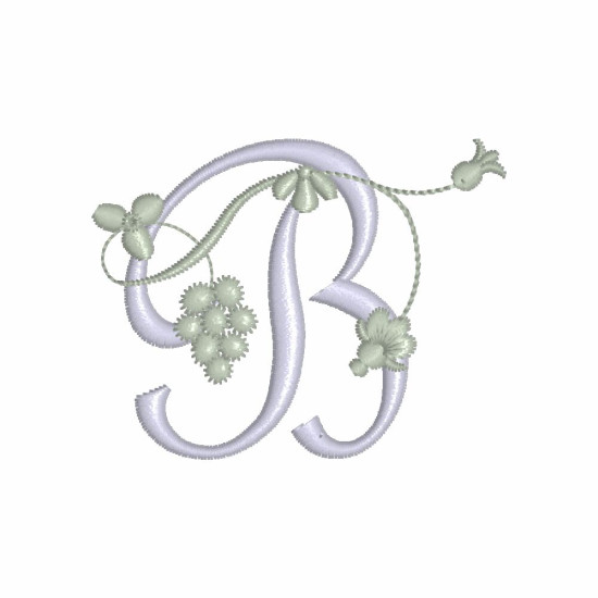Fleurs Françaises Alphabet embroidery designs