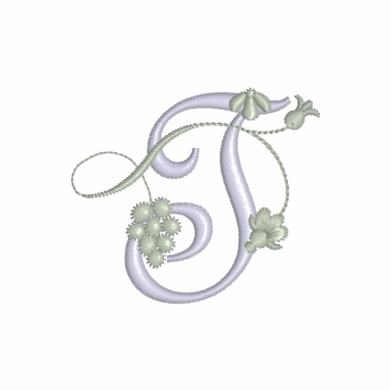 Fleurs Françaises Alphabet embroidery designs