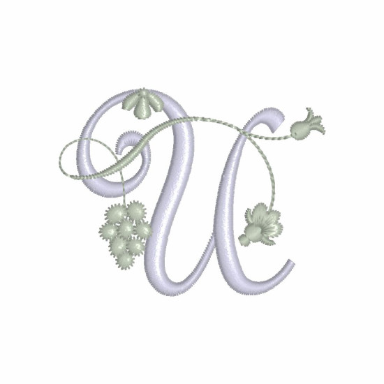 Fleurs Françaises Alphabet embroidery designs