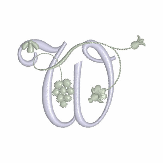 Fleurs Françaises Alphabet embroidery designs
