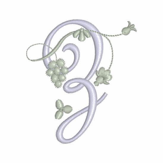 Fleurs Françaises Alphabet embroidery designs