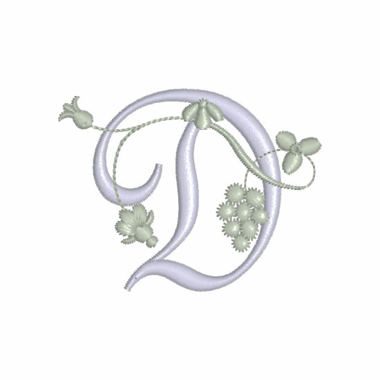 Fleurs Françaises Alphabet embroidery designs