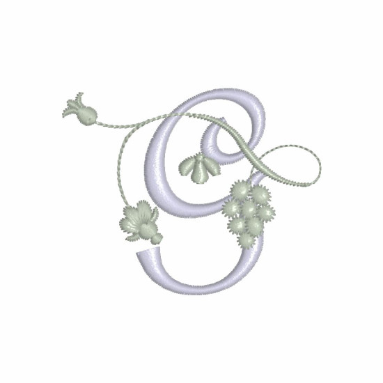 Fleurs Françaises Alphabet embroidery designs