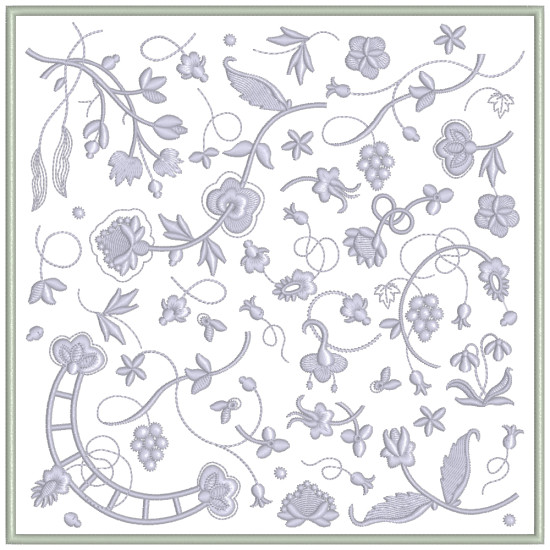 Fleurs Françaises machine embroidery designs