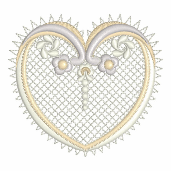 Free Standing Lace Heart 2026