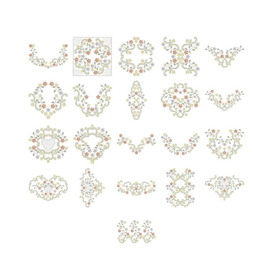 Gracieuse Bouton Broderie embroidery designs