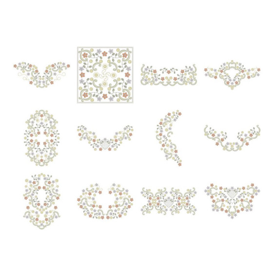 Gracieuse Bouton Broderie embroidery designs