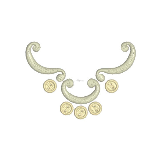 Gracieuse Bouton Broderie 1