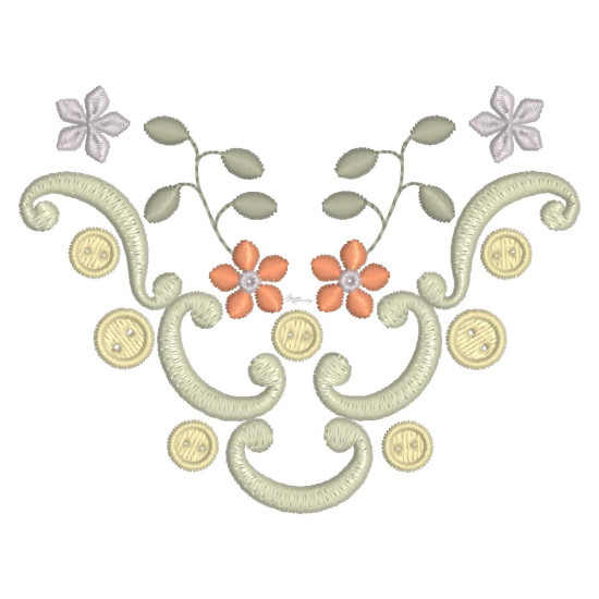 Gracieuse Bouton Broderie 1
