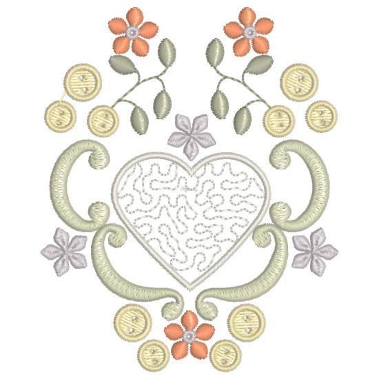 Gracieuse Bouton Broderie 1