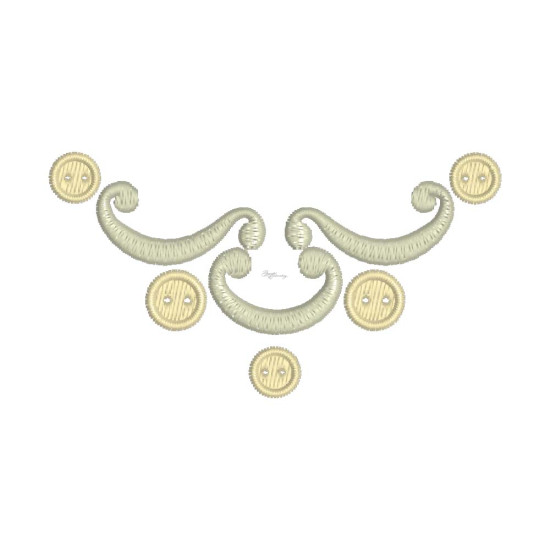 Gracieuse Bouton Broderie 1