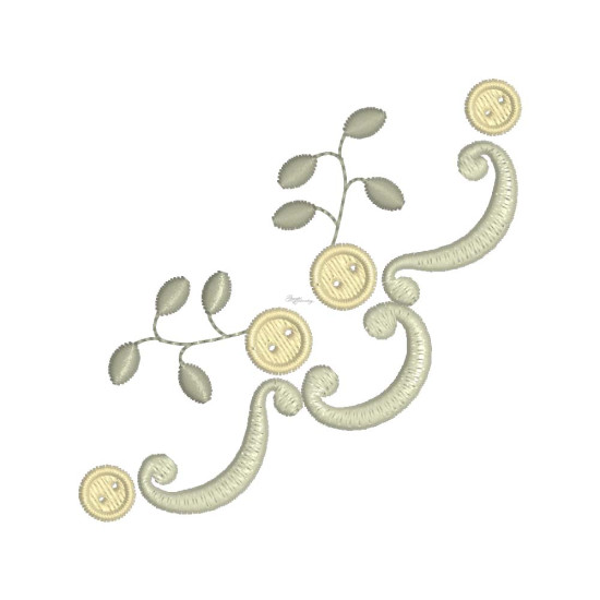 Gracieuse Bouton Broderie 1