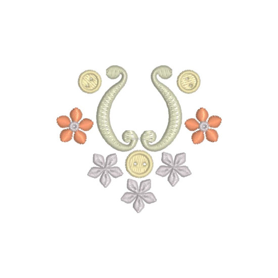Gracieuse Bouton Broderie 1