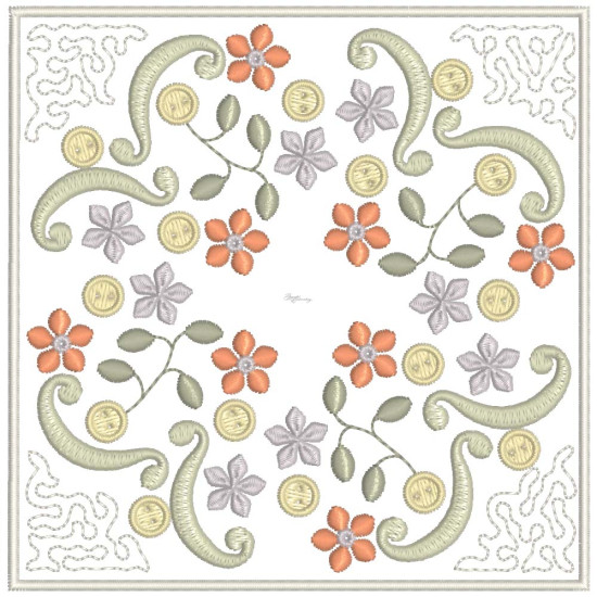 Gracieuse Bouton Broderie embroidery designs