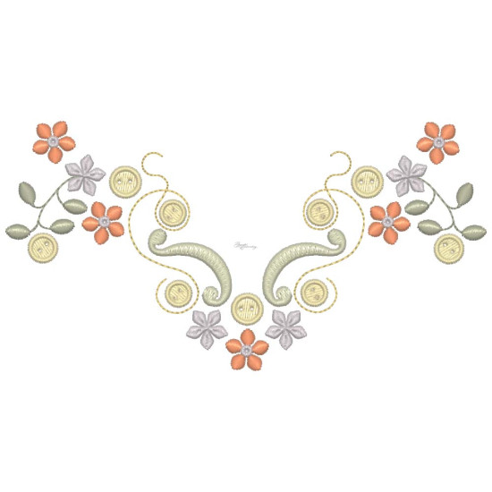 Gracieuse Bouton Broderie embroidery designs