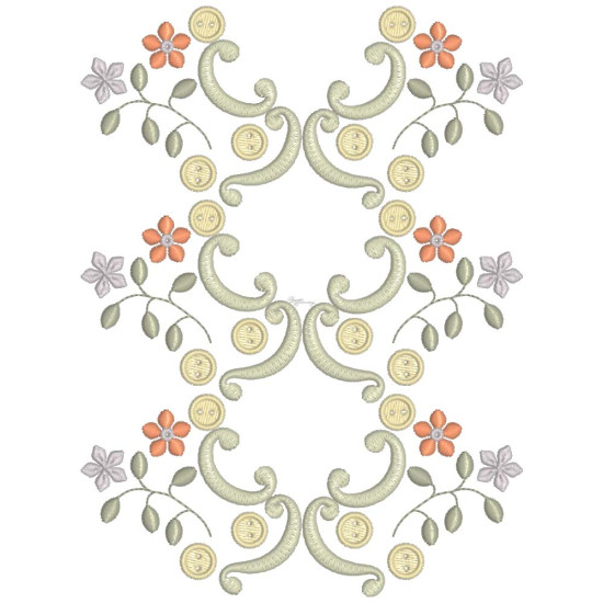 Gracieuse Bouton Broderie embroidery designs