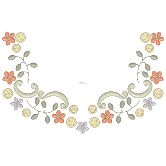 Gracieuse Bouton Broderie embroidery designs