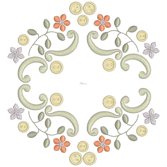 Gracieuse Bouton Broderie embroidery designs