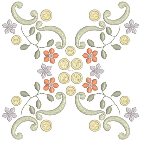 Gracieuse Bouton Broderie embroidery designs