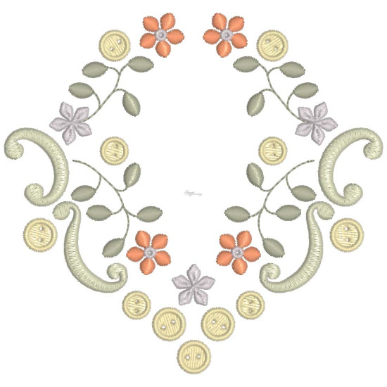 Gracieuse Bouton Broderie embroidery designs