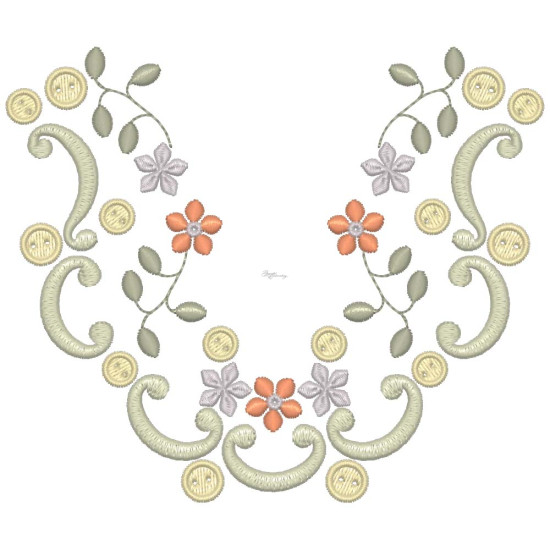 Gracieuse Bouton Broderie embroidery designs