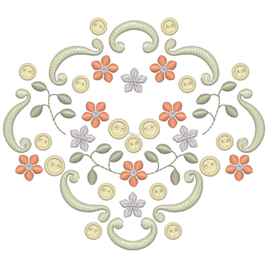 Gracieuse Bouton Broderie embroidery designs