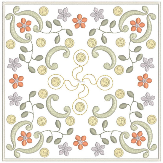 Gracieuse Bouton Broderie 3