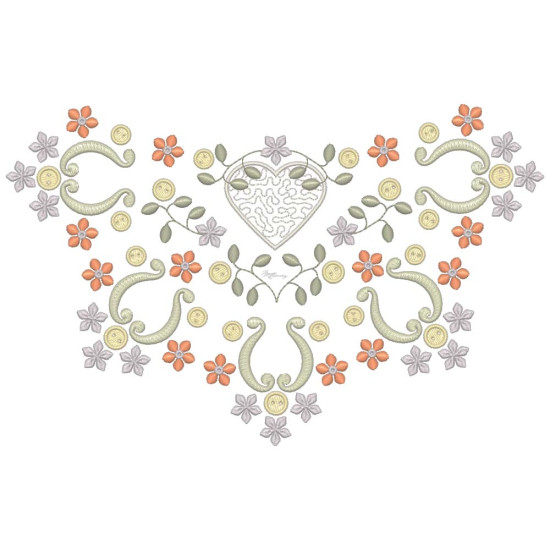 Gracieuse Bouton Broderie 3