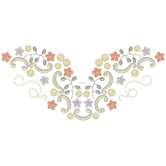 Gracieuse Bouton Broderie 3