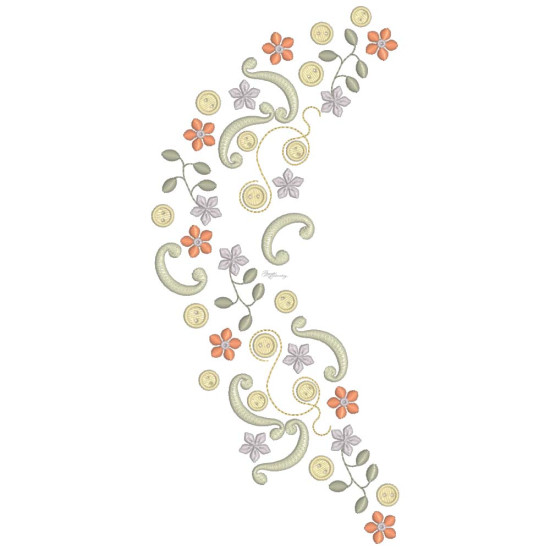 Gracieuse Bouton Broderie 3