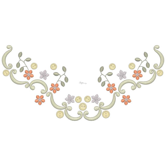 Gracieuse Bouton Broderie 3