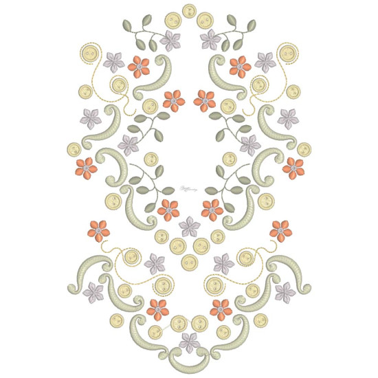 Gracieuse Bouton Broderie 3