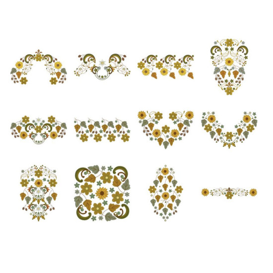 Gloriana Gold machine embroidery designs