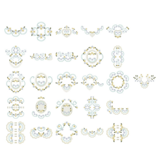 Graced in petals machine embroidery designs