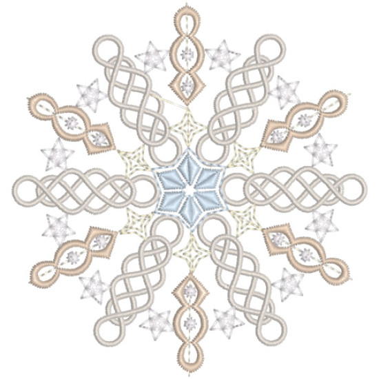 Machine embroidery Graceful Snowflakes