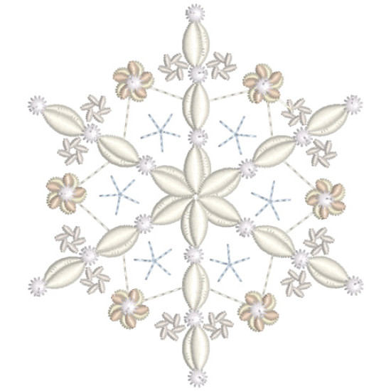 Machine embroidery Graceful Snowflakes