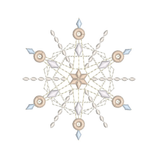 Machine embroidery Graceful Snowflakes