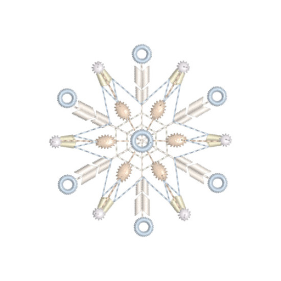 Machine embroidery Graceful Snowflakes