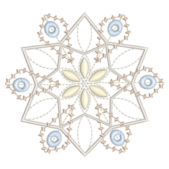 Machine embroidery Graceful Snowflakes