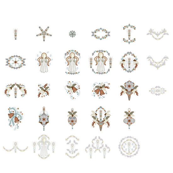 Gilded Treasures Christmas embroidery designs