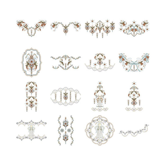 Gilded Treasures Christmas embroidery designs