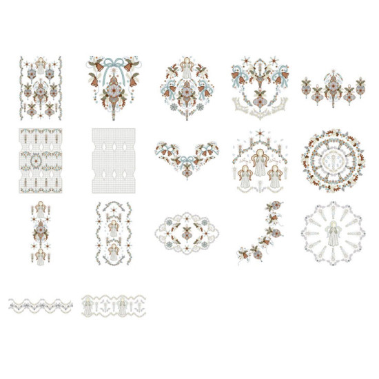 Gilded Treasures Christmas embroidery designs